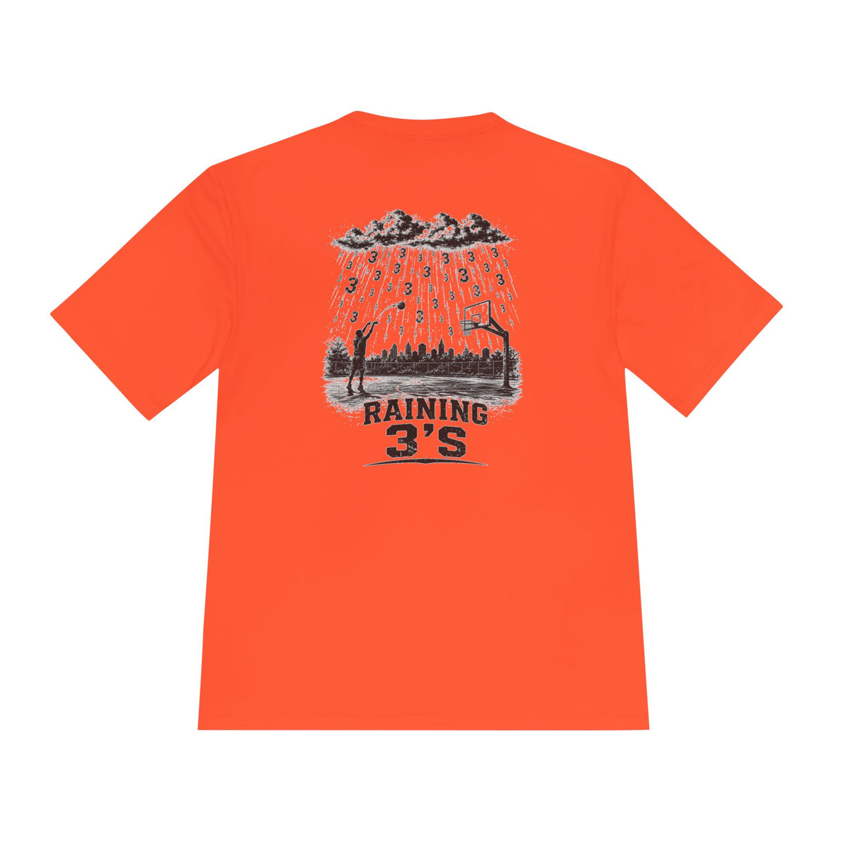 BALLSIDE "Raining 3's" Basketball Tee | Sport-Tek Athletic Moisture-Wicking Shirt