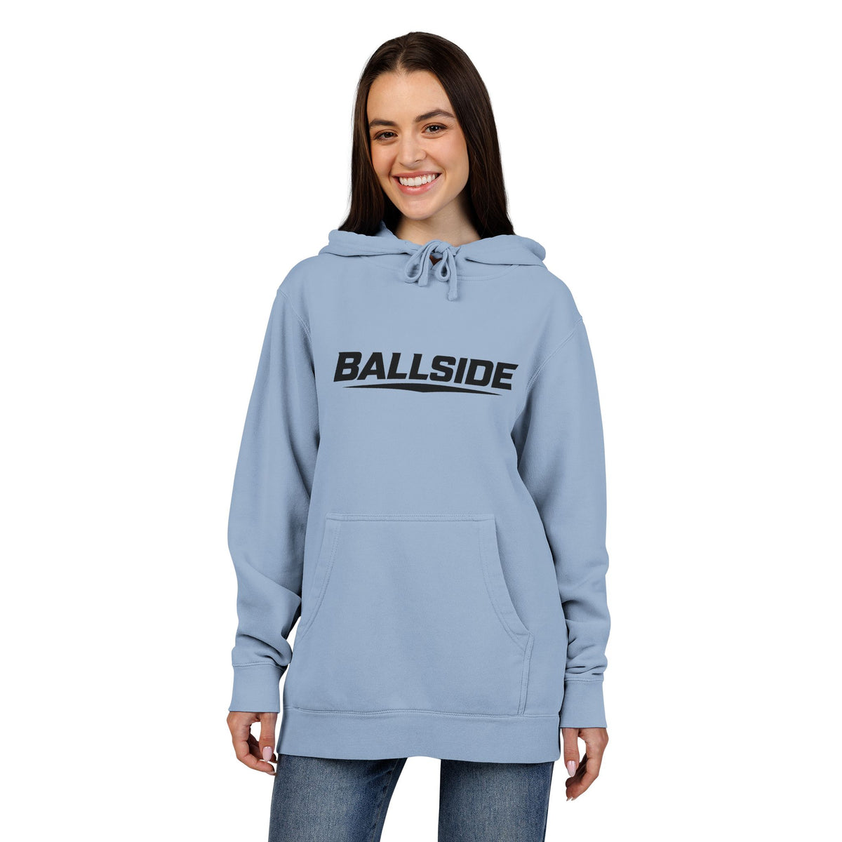 BALLSIDE Pigment Dyed Hoodie- Chest Logo