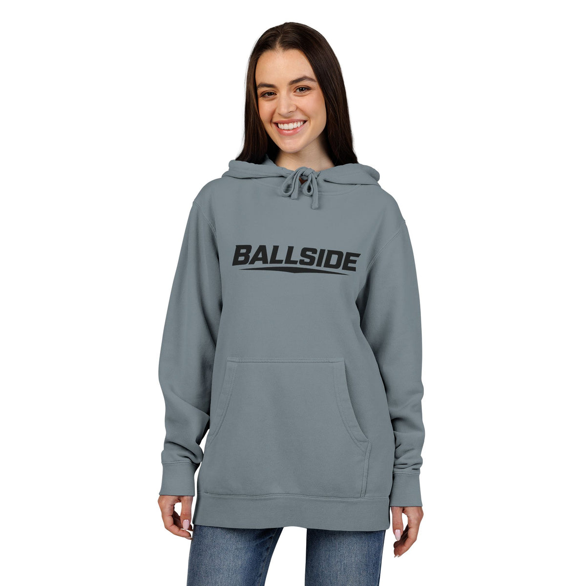 BALLSIDE Pigment Dyed Hoodie- Chest Logo