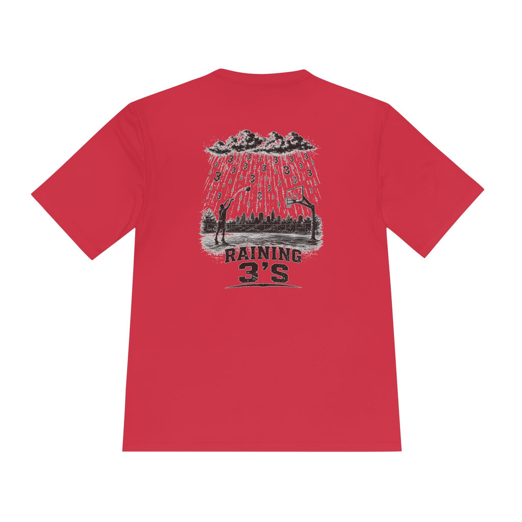BALLSIDE "Raining 3's" Basketball Tee | Sport-Tek Athletic Moisture-Wicking Shirt