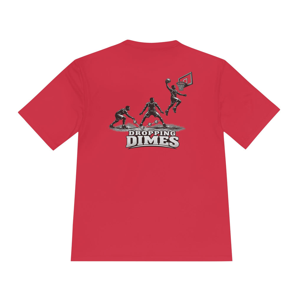 BALLSIDE "Dropping Dimes" Basketball Tee | Sport-Tek Athletic Moisture-Wicking Shirt