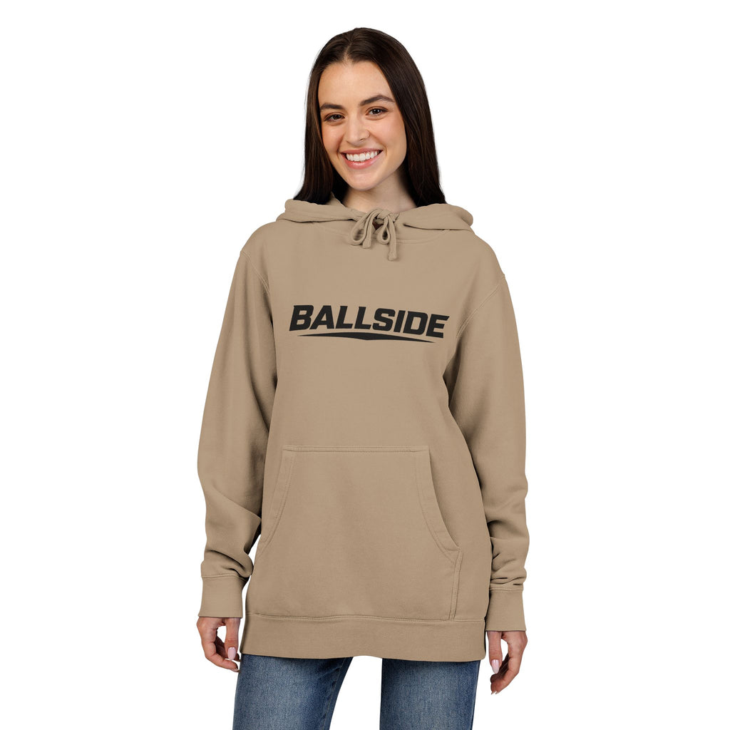 BALLSIDE Pigment Dyed Hoodie- Chest Logo