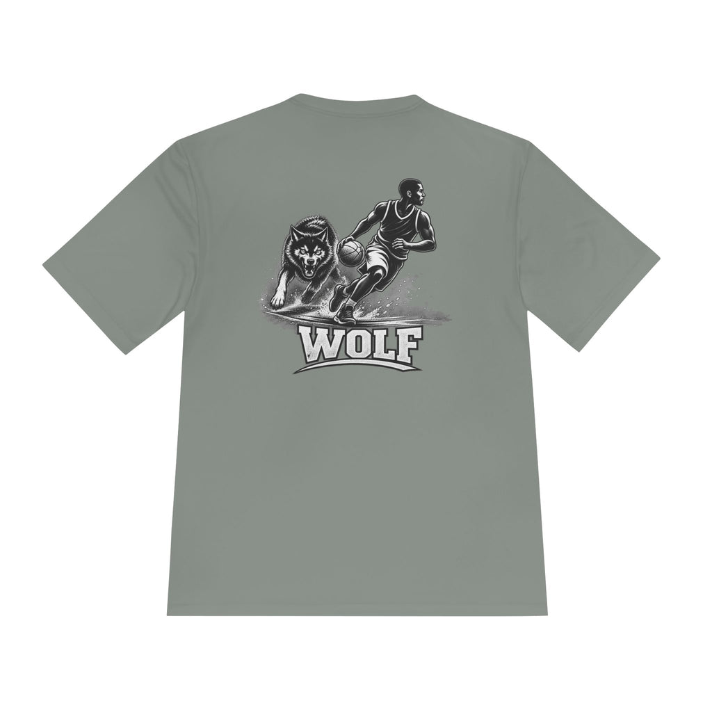 BALLSIDE "Wolf" Basketball Tee | Sport-Tek Athletic Moisture-Wicking Shirt