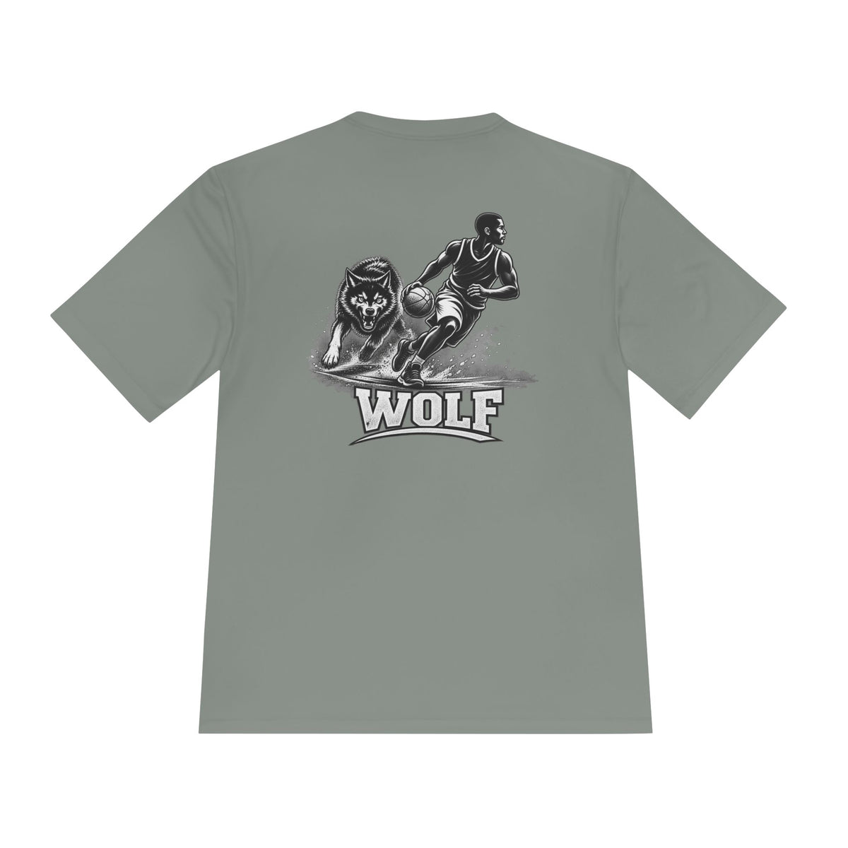 BALLSIDE "Wolf" Basketball Tee | Sport-Tek Athletic Moisture-Wicking Shirt