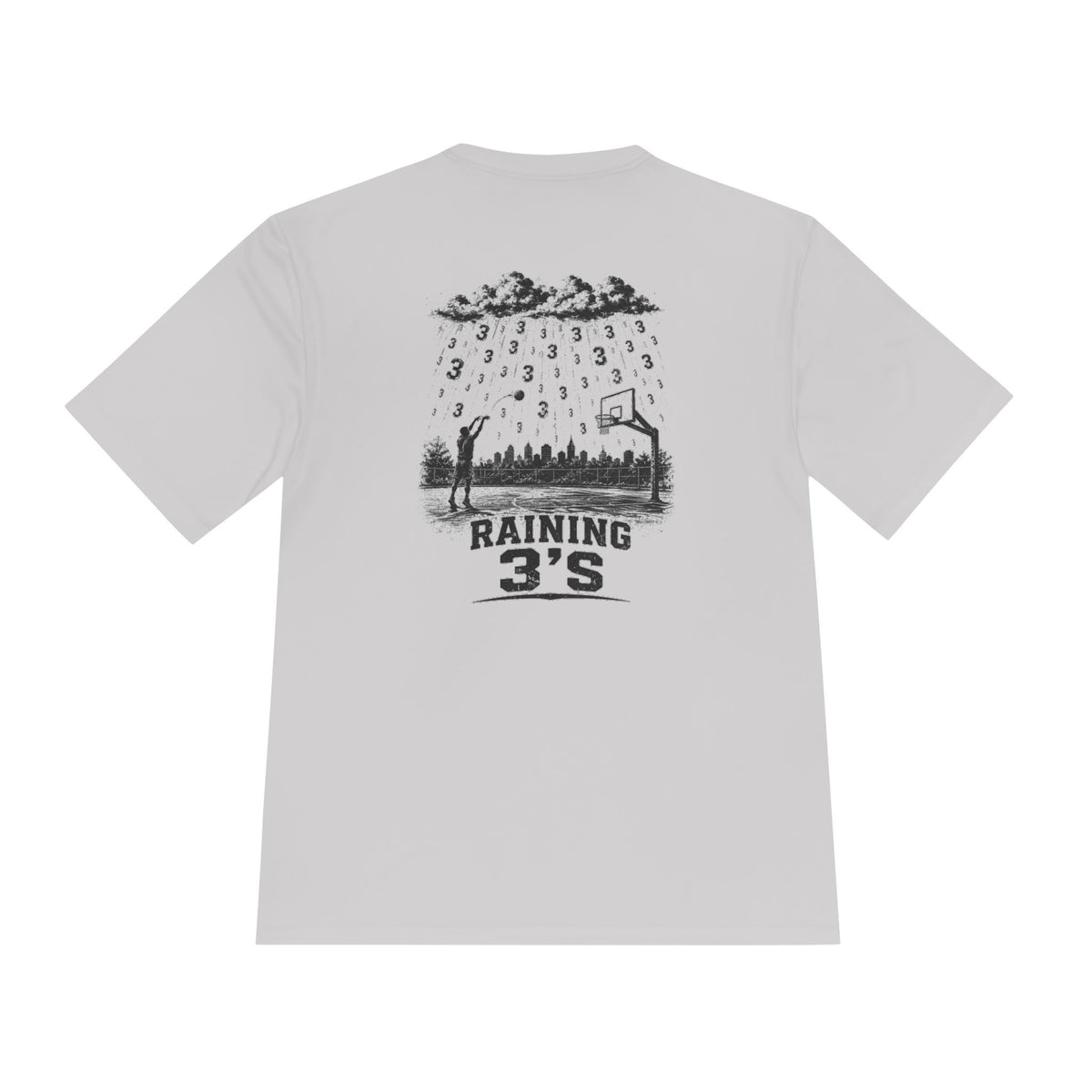 BALLSIDE "Raining 3's" Basketball Tee | Sport-Tek Athletic Moisture-Wicking Shirt