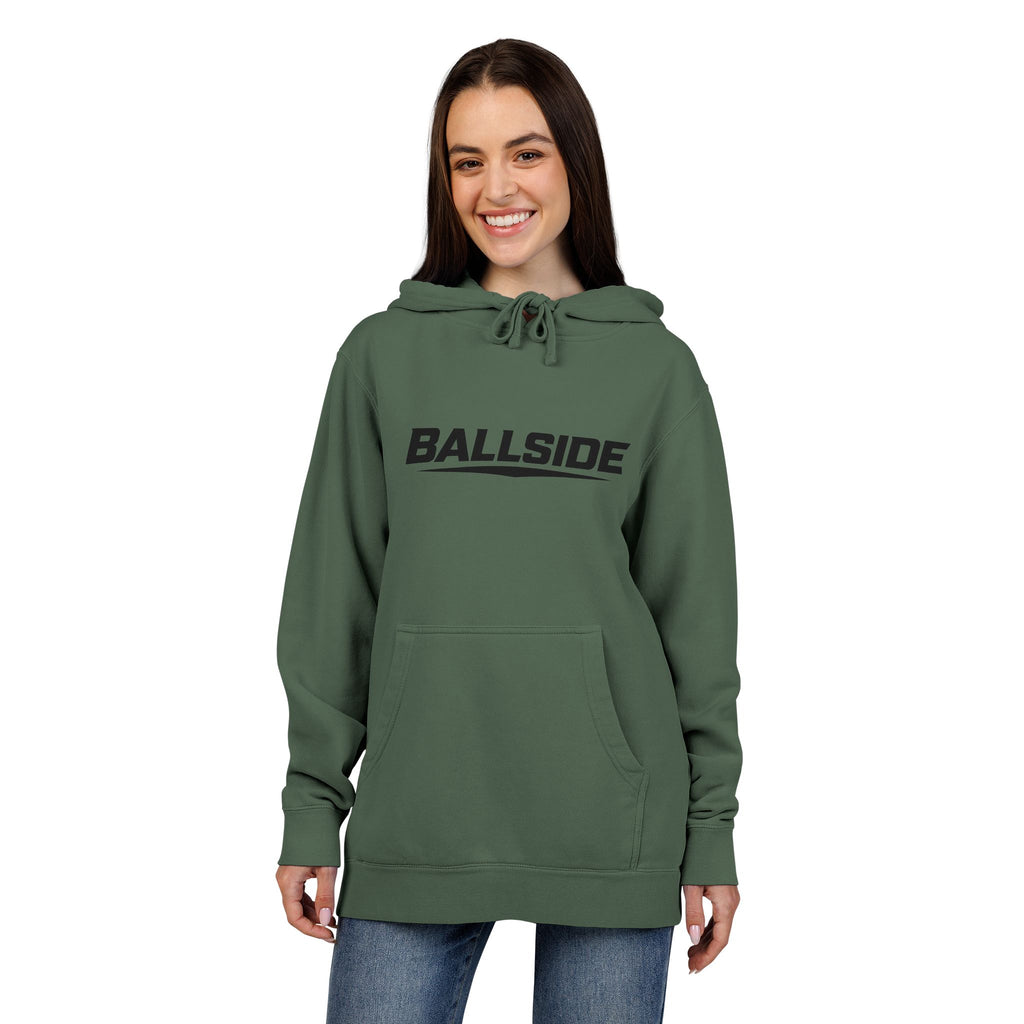 BALLSIDE Pigment Dyed Hoodie- Chest Logo