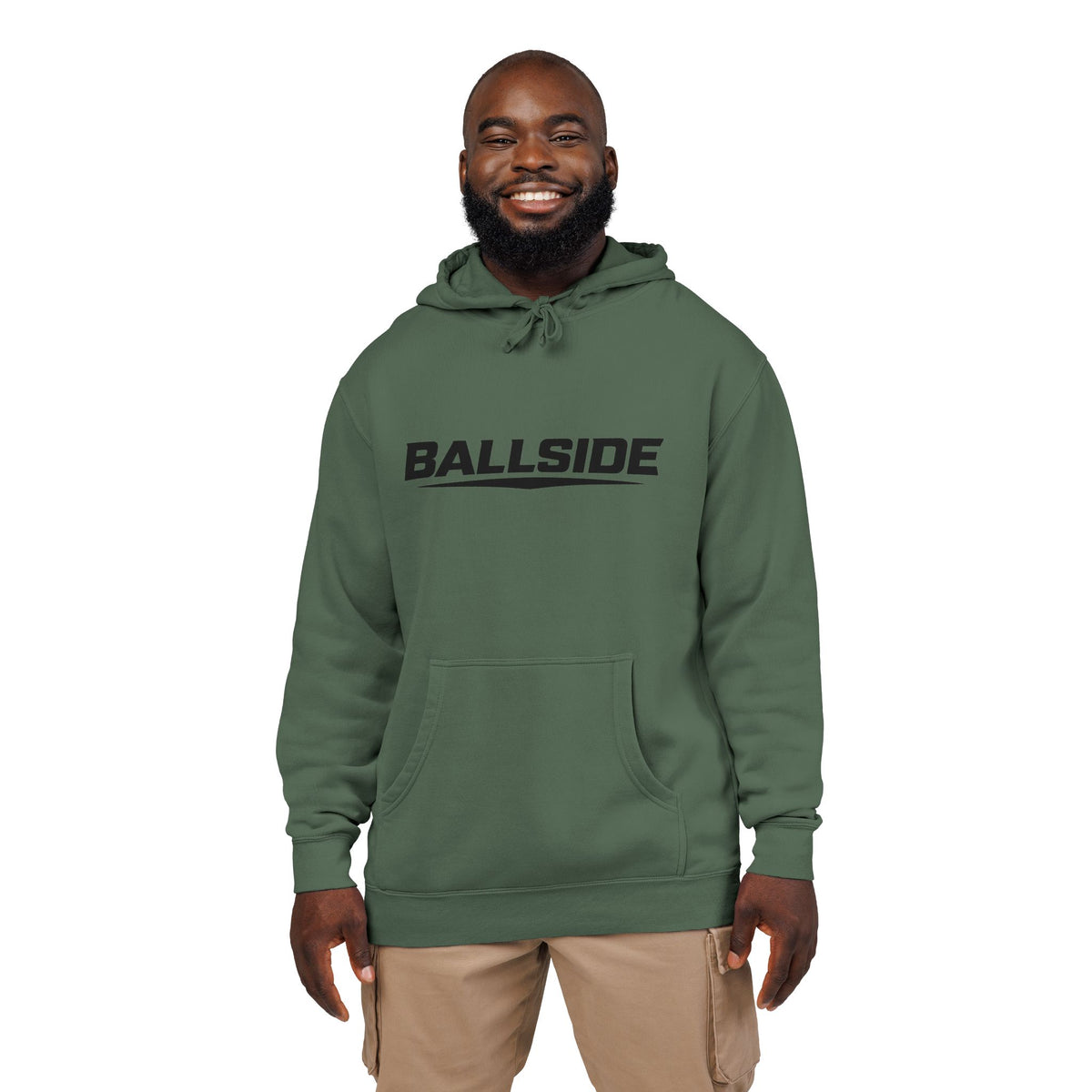 BALLSIDE Pigment Dyed Hoodie- Chest Logo