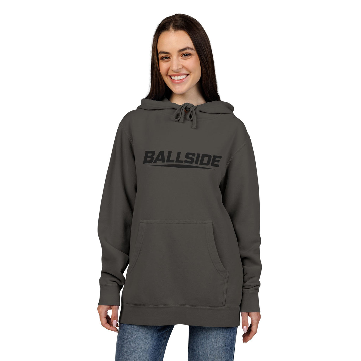BALLSIDE Pigment Dyed Hoodie- Chest Logo