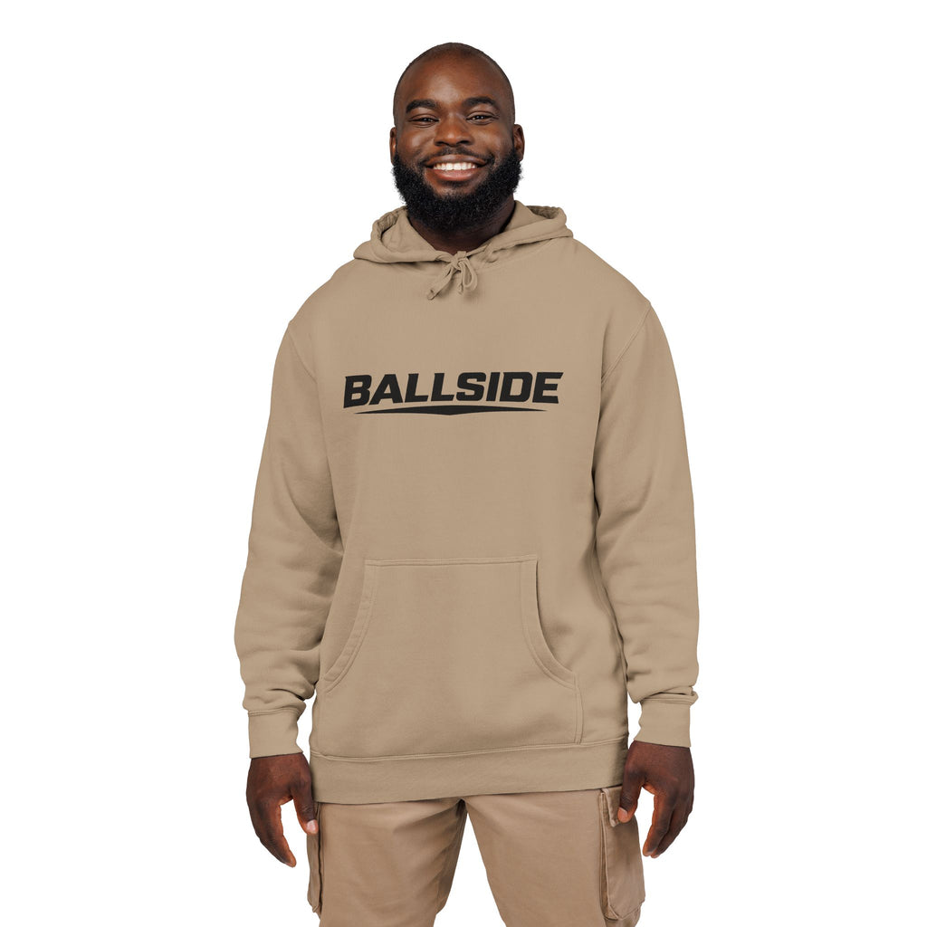 BALLSIDE Pigment Dyed Hoodie- Chest Logo
